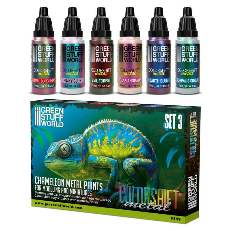 Green Stuff World - 'Chameleon' Colorshift Metal Paint Set 3