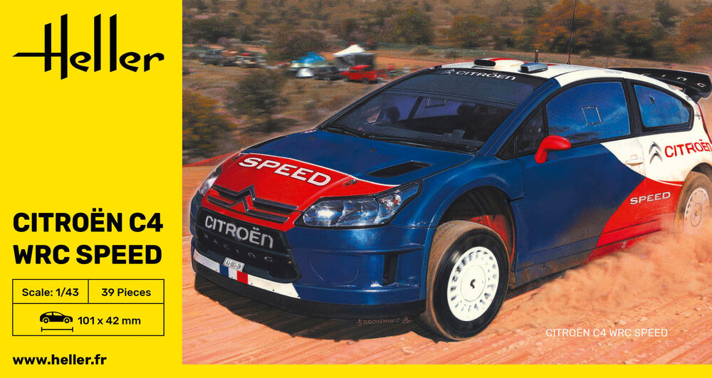 Heller 1/43 Citroen C4 WRC Speed Starter Kit Gift Set 56117
