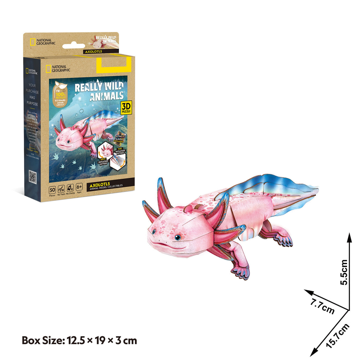 CubicFun Axolotl 3D Puzzle CFDS1185 – built model view 4