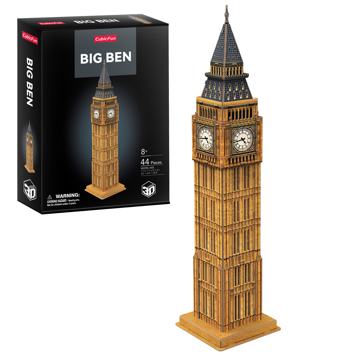 CubicFun Big Ben 3D Puzzle CFC094 – box and built model