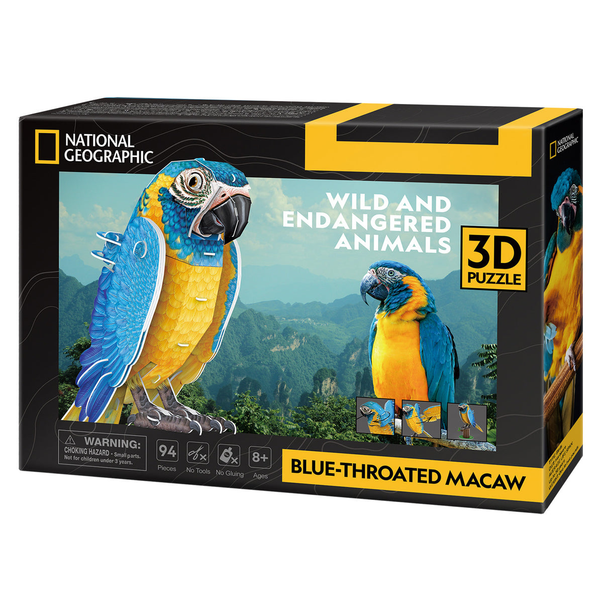 CubicFun Blue-Throated Macaw 3D Puzzle CFDS1097 – built model view 3