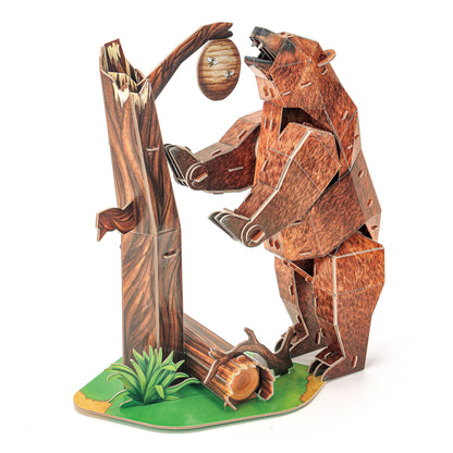 CubicFun Brown Bear 3D Puzzle CFDS1096 – built model view 2