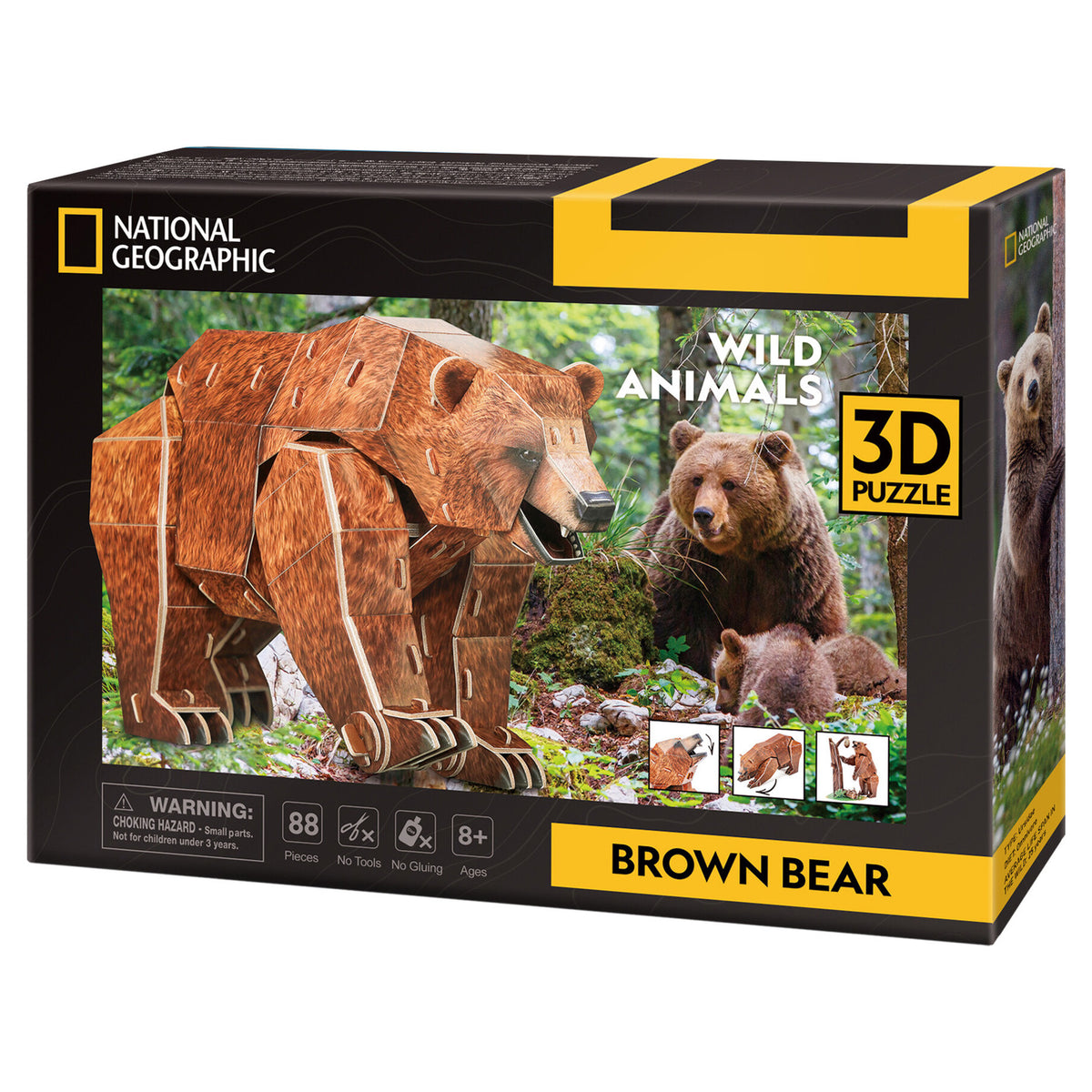 CubicFun Brown Bear 3D Puzzle CFDS1096 – built model view 3