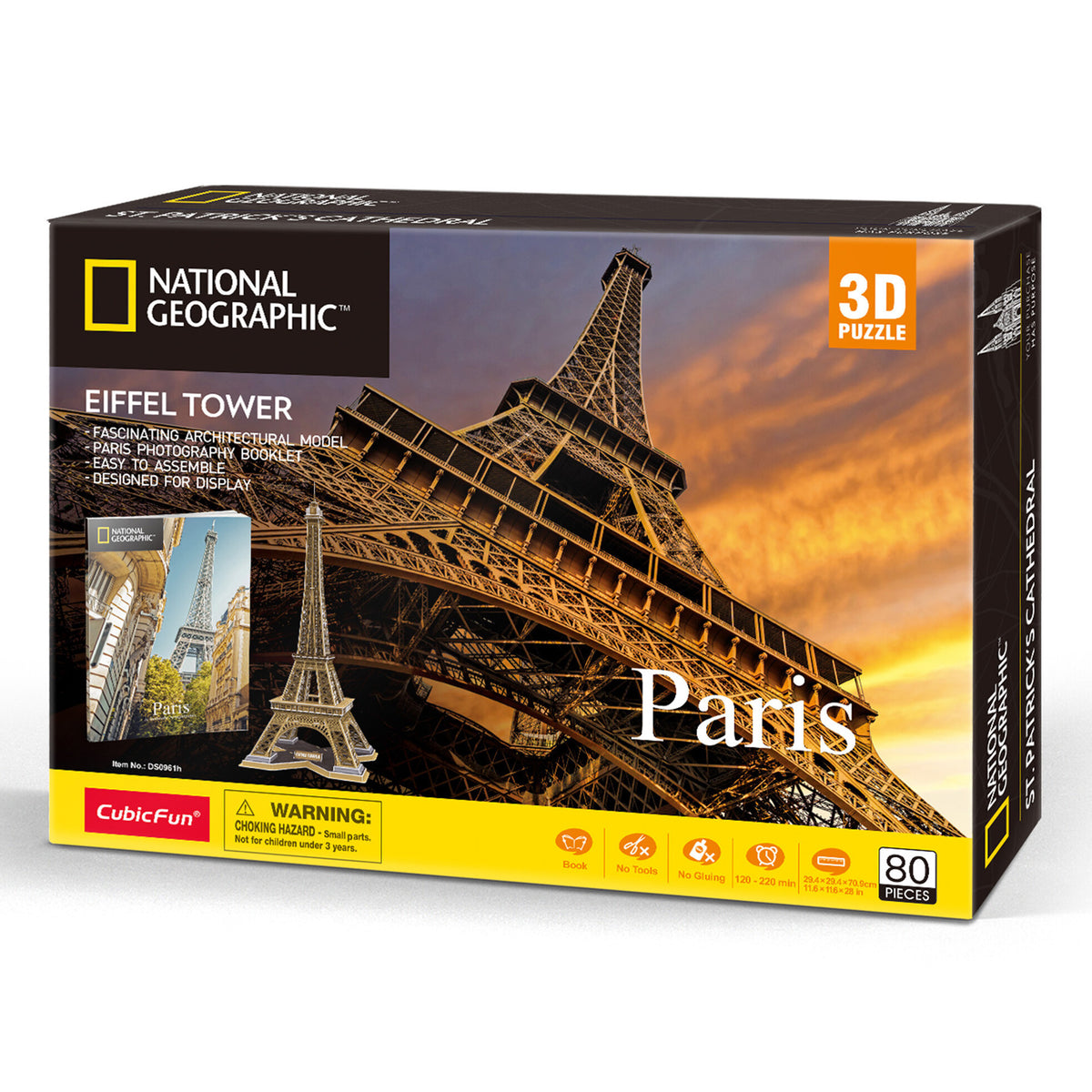 CubicFun Eiffel Tower 3D Puzzle CFDS0998 – built model view 3