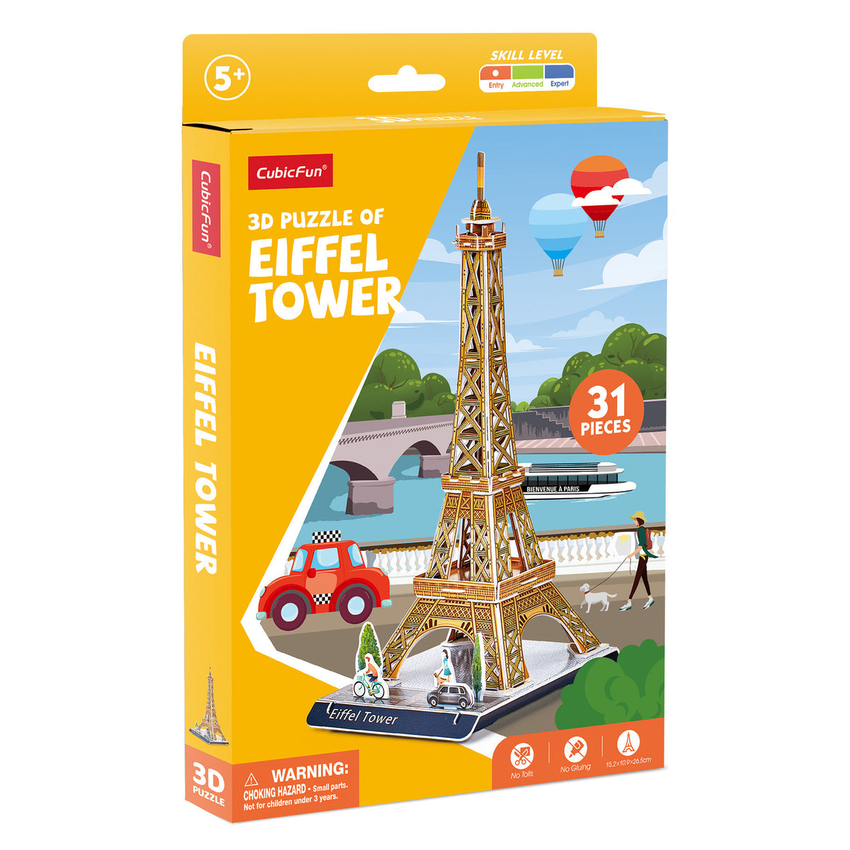 CubicFun Eiffel Tower 3D Puzzle CFW3195 – built model view 3