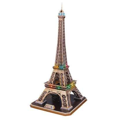 CubicFun Eiffel Tower with LED Lighting 3D Puzzle CFL091 – built model view 2