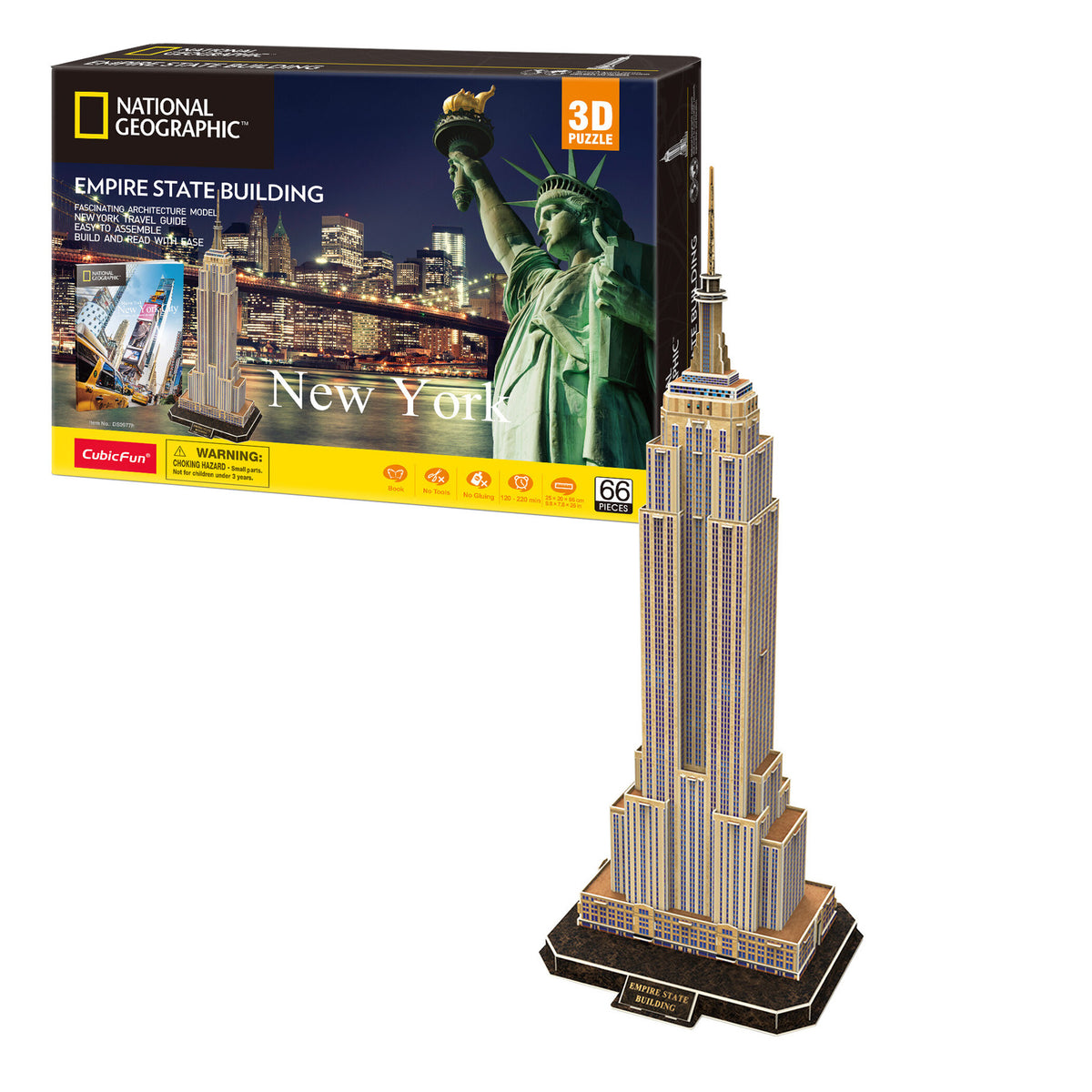 CubicFun Empire State Building 3D Puzzle CFDS0977 – box and built model