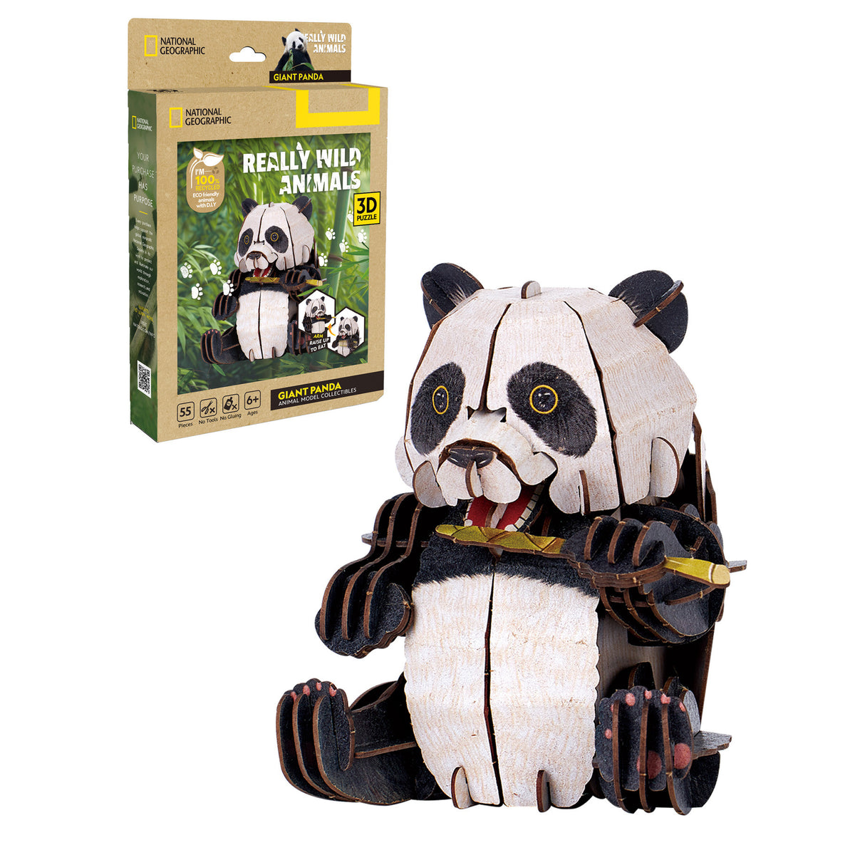 CubicFun Giant Panda 3D Puzzle CFDS1075 – box and built model
