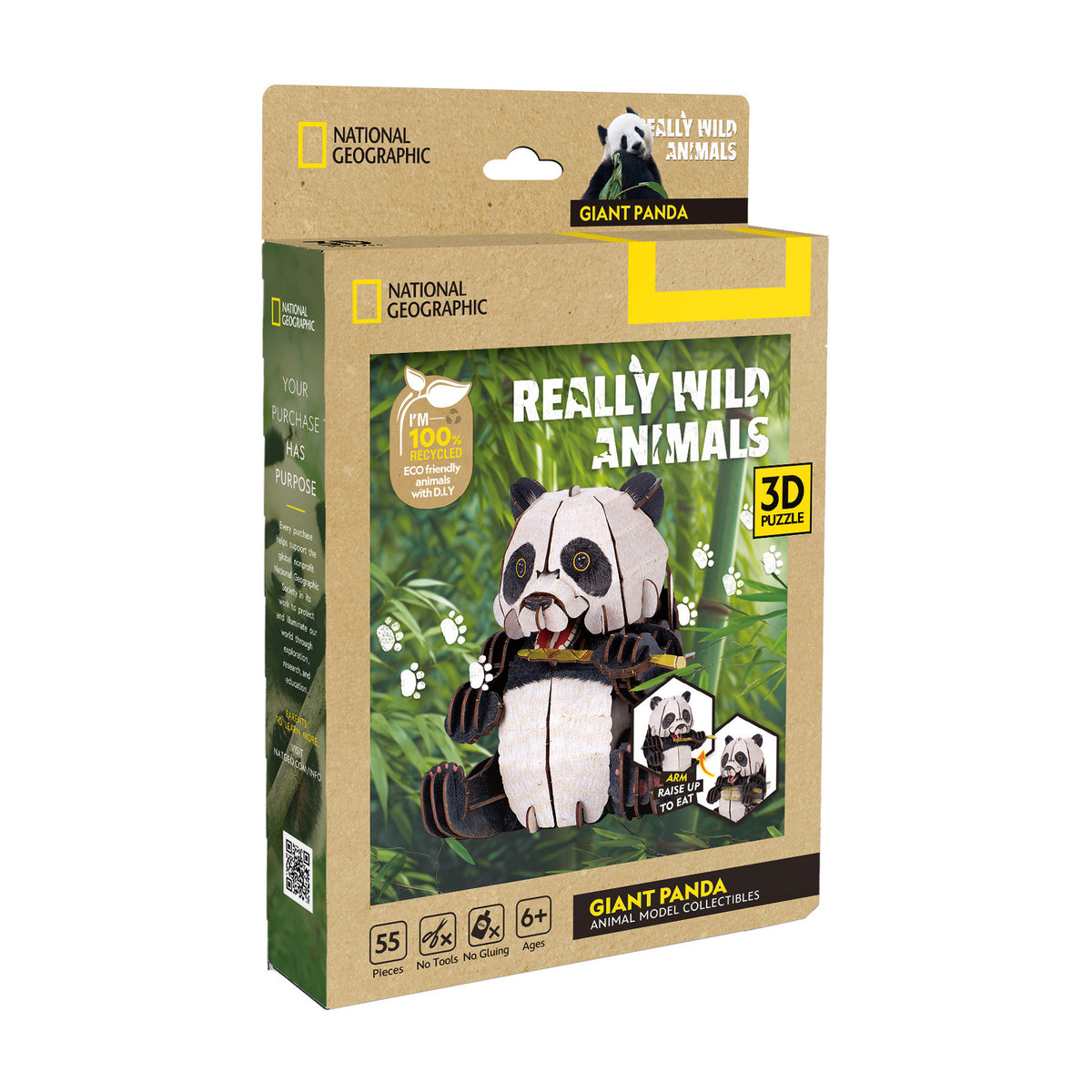 CubicFun Giant Panda 3D Puzzle CFDS1075 – built model view 3