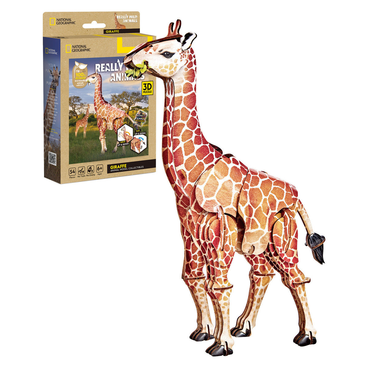 CubicFun Giraffe 3D Puzzle CFDS1190 – box and built model