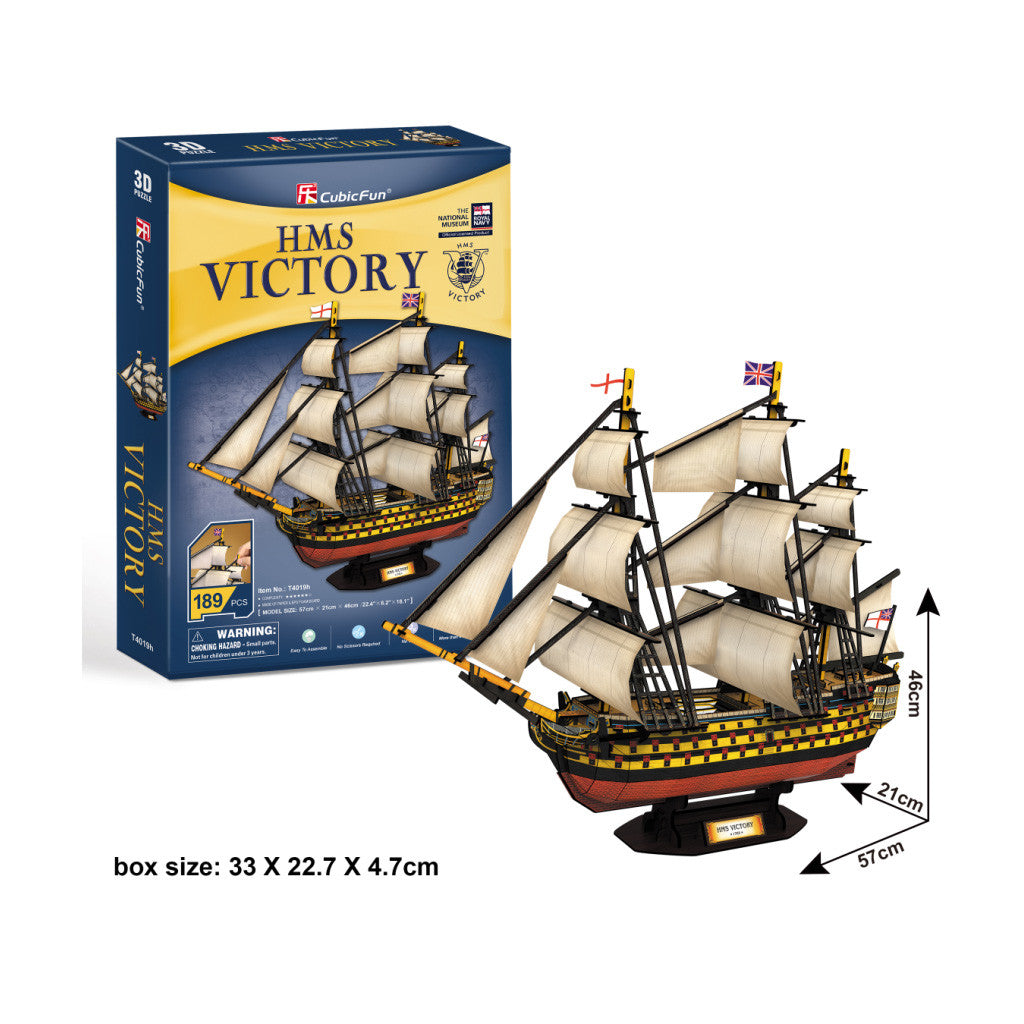 CubicFun HMS Victory 3D Puzzle CFT4019 – built model view 3