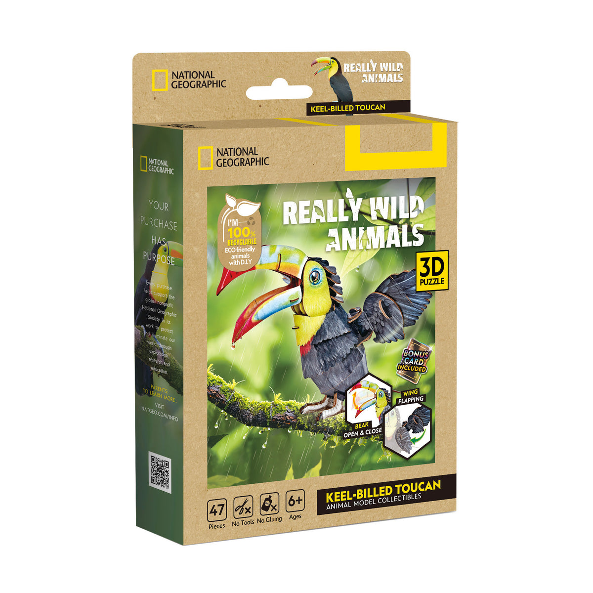 CubicFun Keel-Billed Toucan 3D Puzzle CFDS1187 – built model view 3