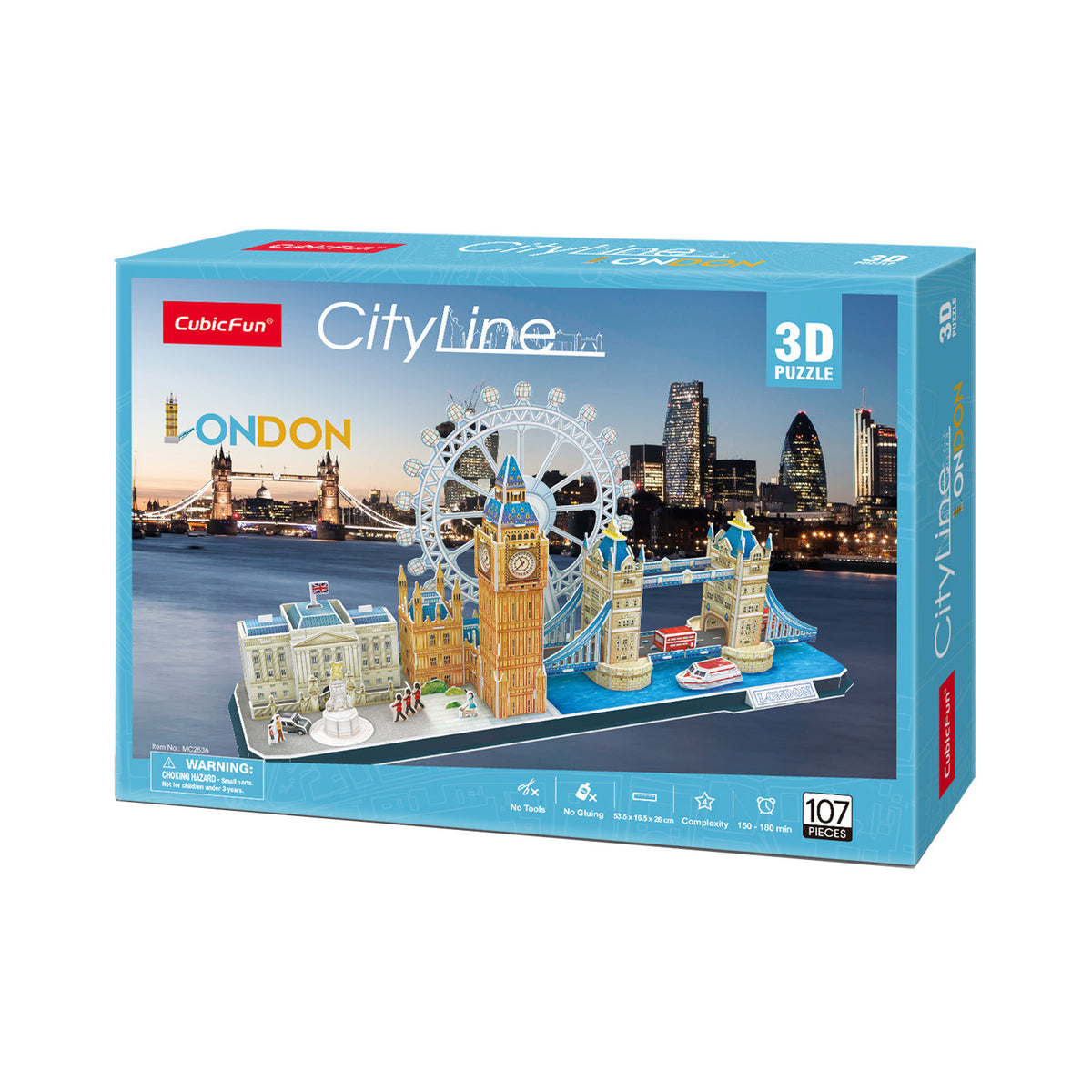 CubicFun London CityLine 3D Puzzle CFMC253 – built model view 2