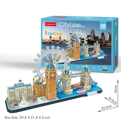 CubicFun London CityLine 3D Puzzle CFMC253 – built model view 3