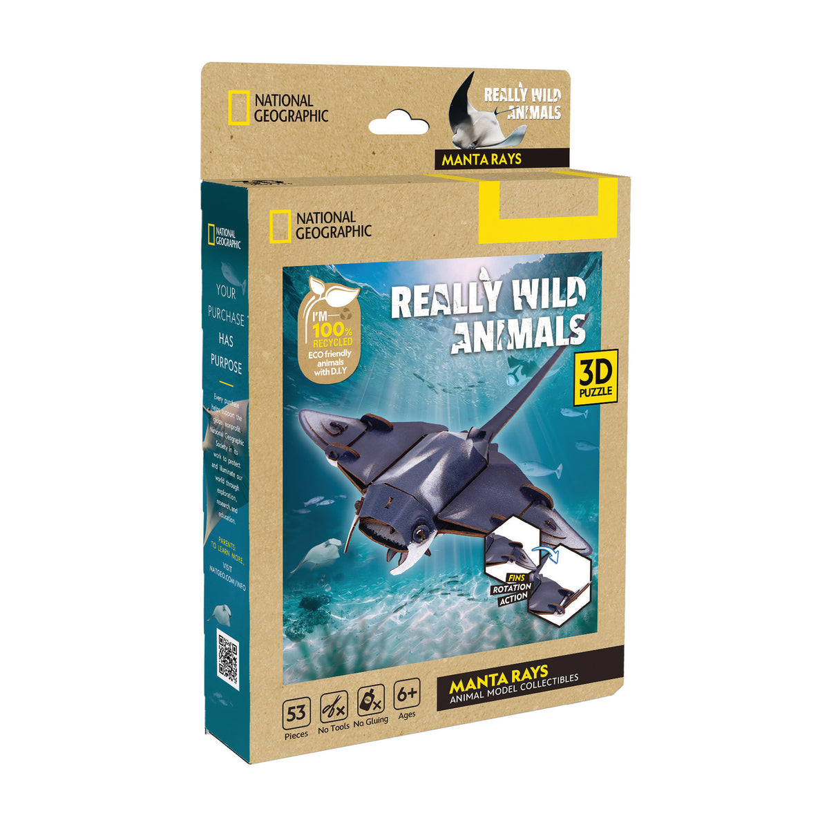 CubicFun Manta Ray 3D Puzzle CFDS1178 – built model view 3