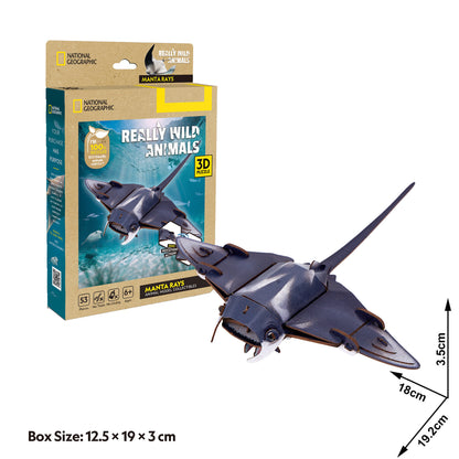 CubicFun Manta Ray 3D Puzzle CFDS1178 – built model view 4
