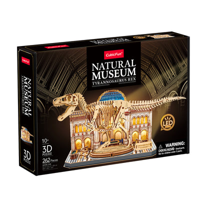 CubicFun Museum Tyrannosaurus Rex with LED Lighting 3D Puzzle CFL546 – built model view 3