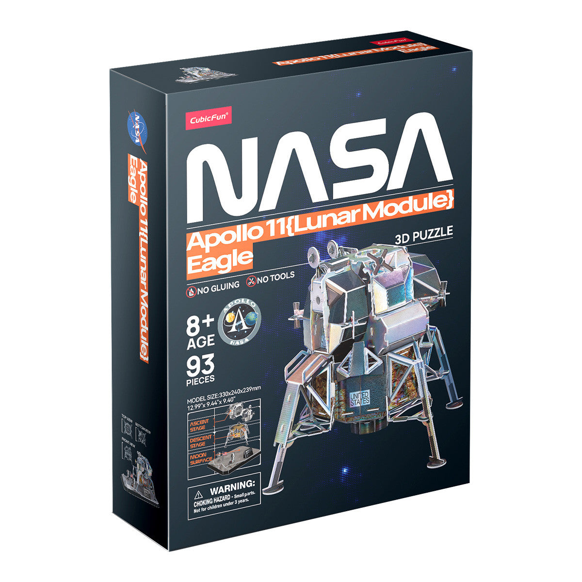 CubicFun NASA Apollo 11 Lunar Module Eagle 3D Puzzle CFDS1058 – built model view 3
