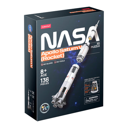 CubicFun NASA Apollo Saturn V Rocket 3D Puzzle CFDS1059 – built model view 3