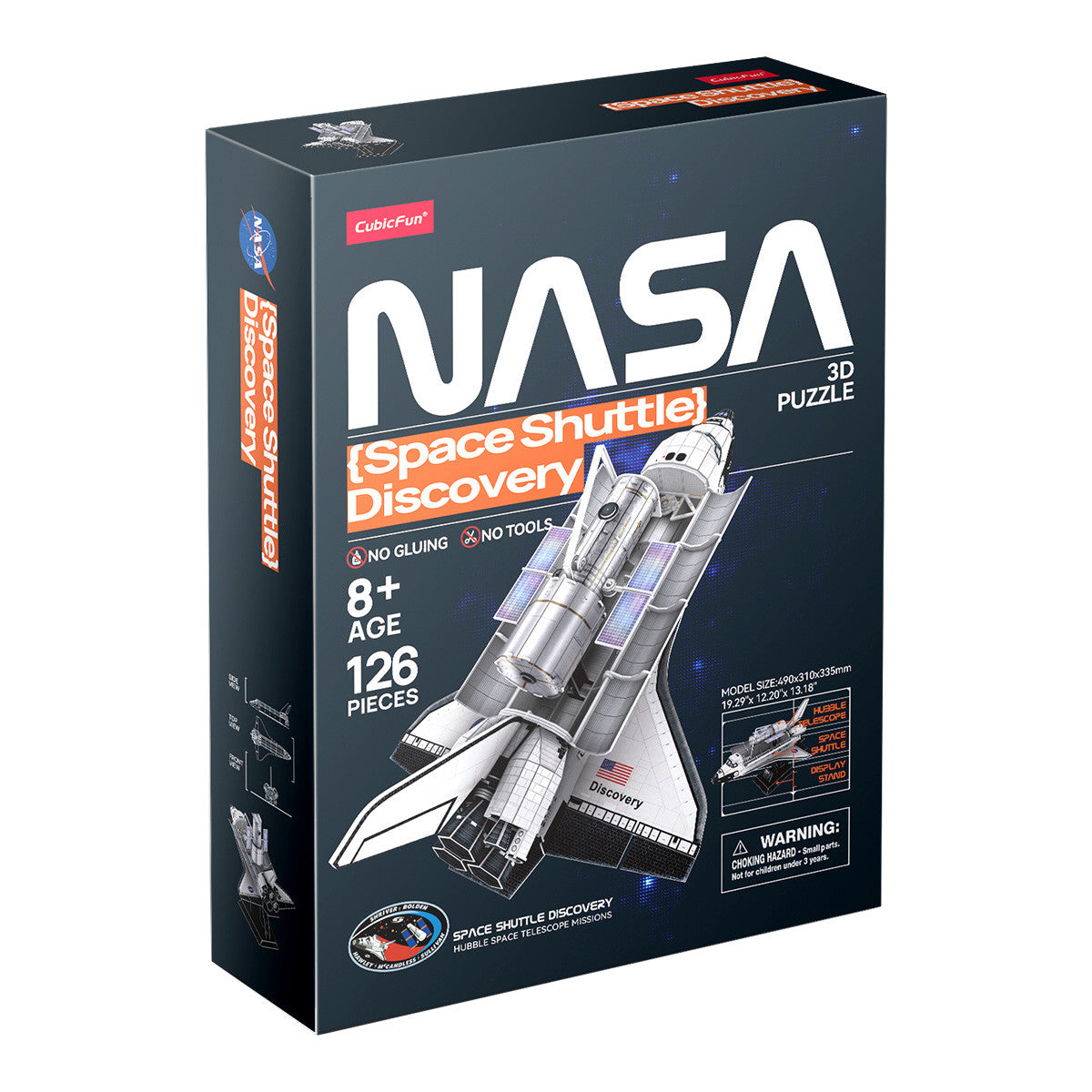 CubicFun NASA Space Shuttle Discovery 3D Puzzle CFDS1057 – built model view 3