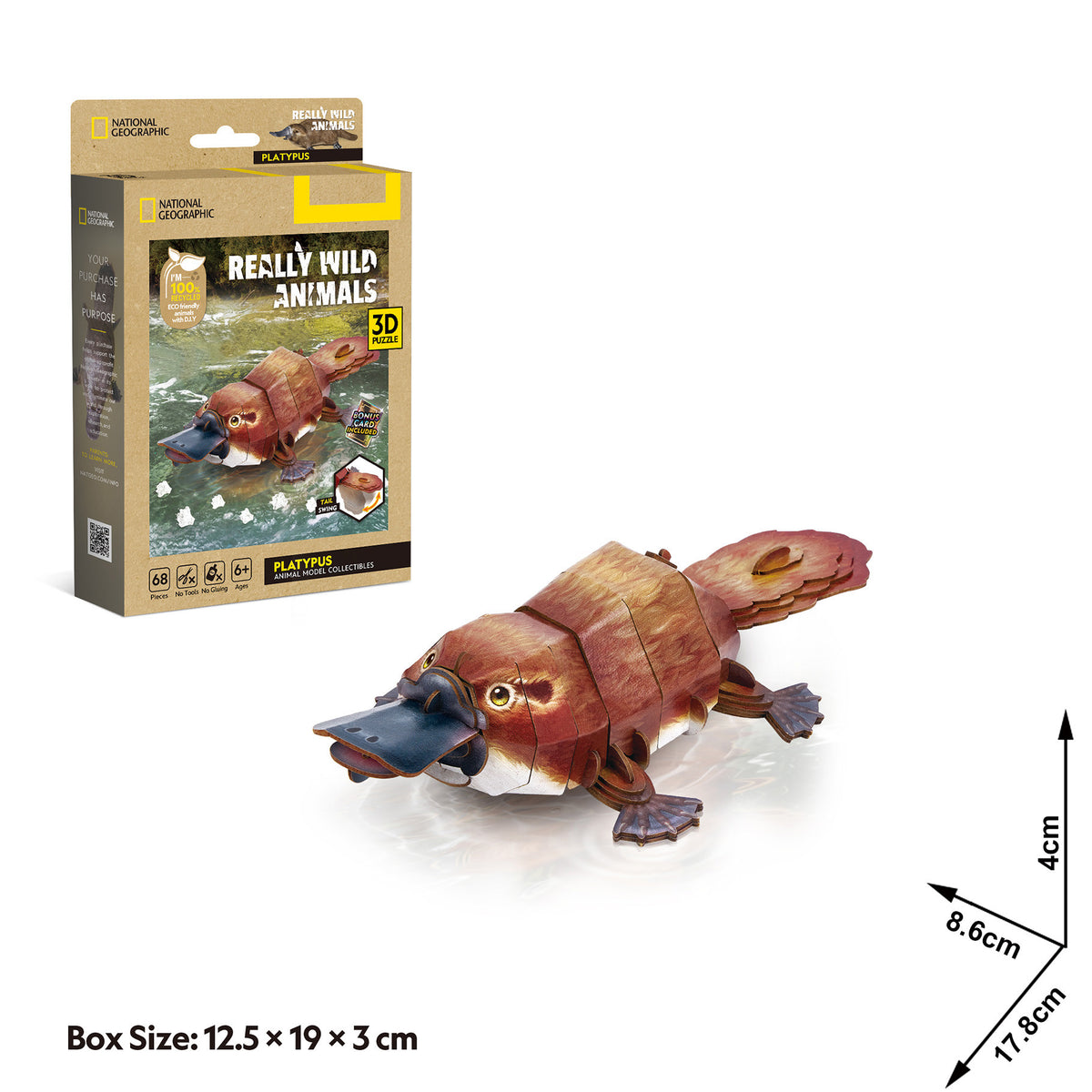 CubicFun Platypus 3D Puzzle CFDS1184 – built model view 4