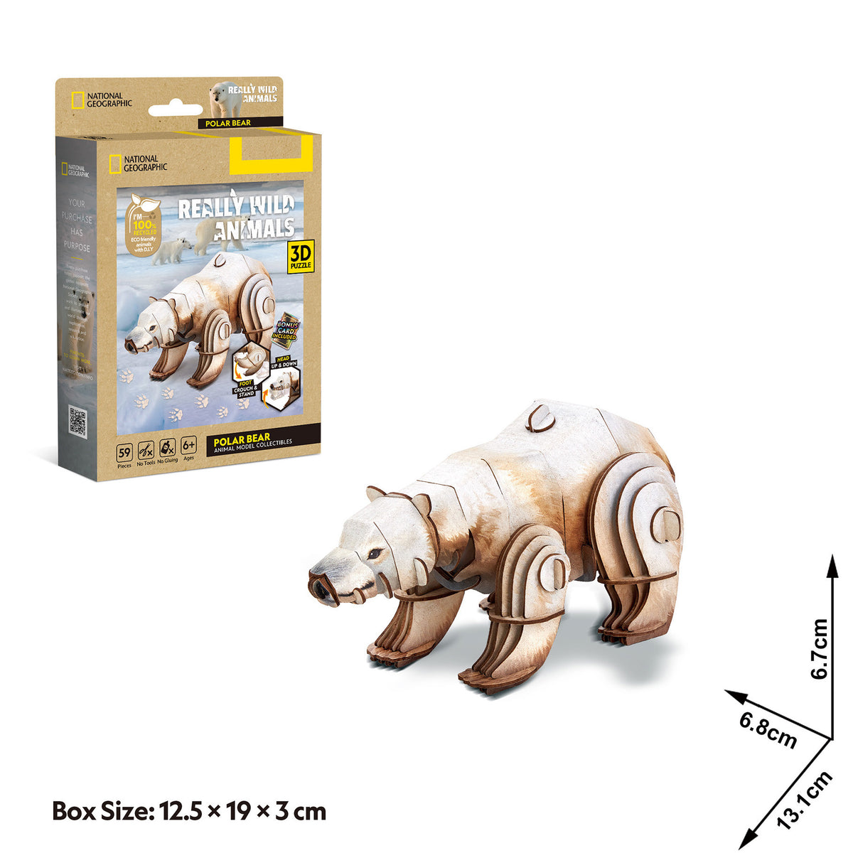 CubicFun Polar Bear 3D Puzzle CFDS1183 – built model view 4