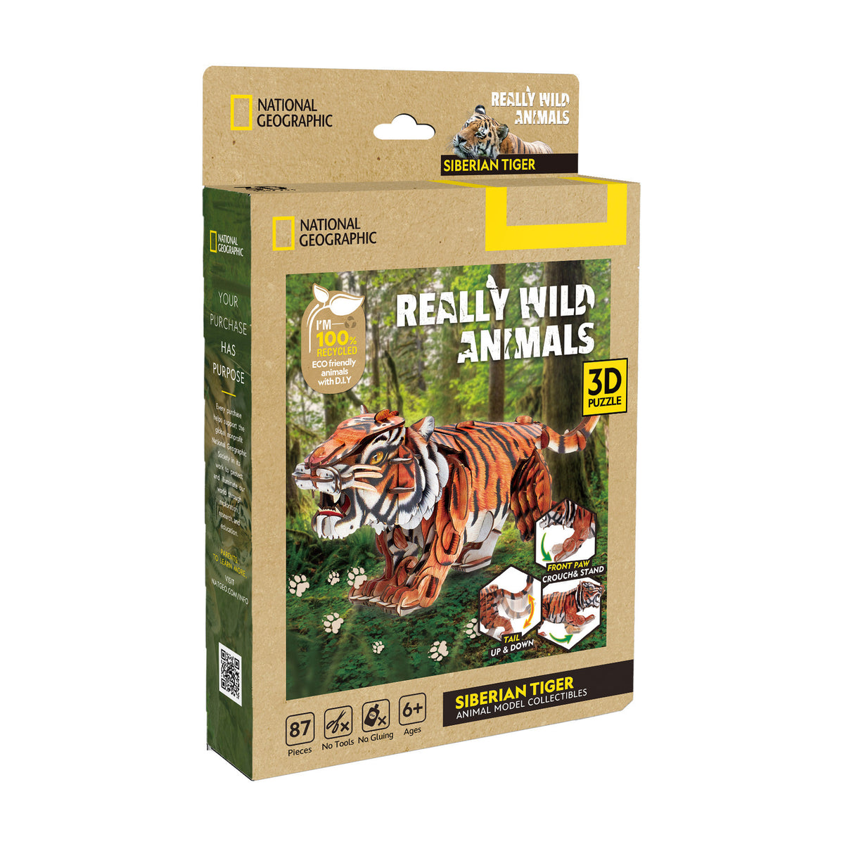 CubicFun Siberian Tiger 3D Puzzle CFDS1071 – built model view 3