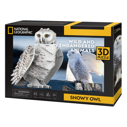 CubicFun Snowy Owl 3D Puzzle CFDS1079 – built model view 3