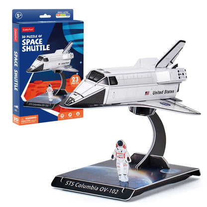 CubicFun Space Shuttle 3D Puzzle CFW3197 – box and built model
