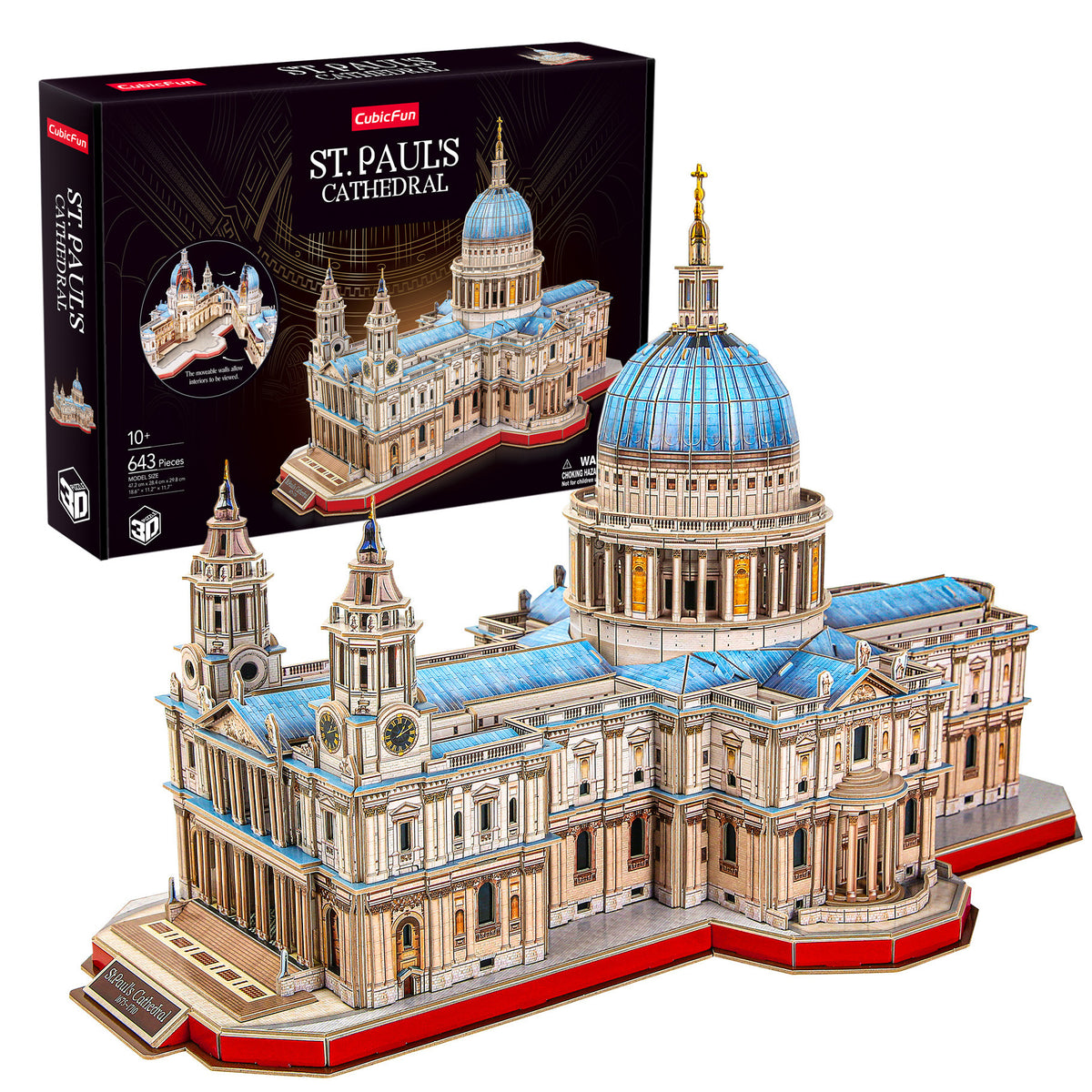 CubicFun St. Paul's Cathedral 3D Puzzle CFMC270 – box and built model