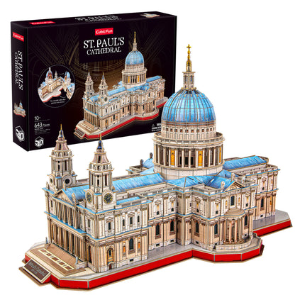 CubicFun St. Paul's Cathedral 3D Puzzle CFMC270 – box and built model