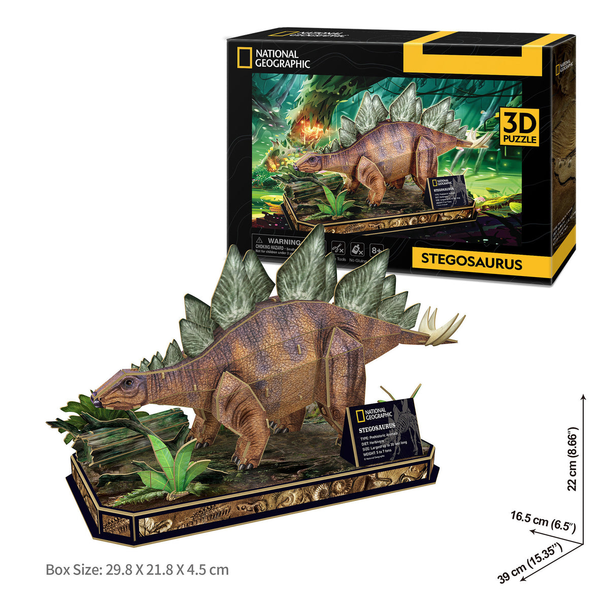 CubicFun Stegosaurus 3D Puzzle CFDS1054 – built model view 3