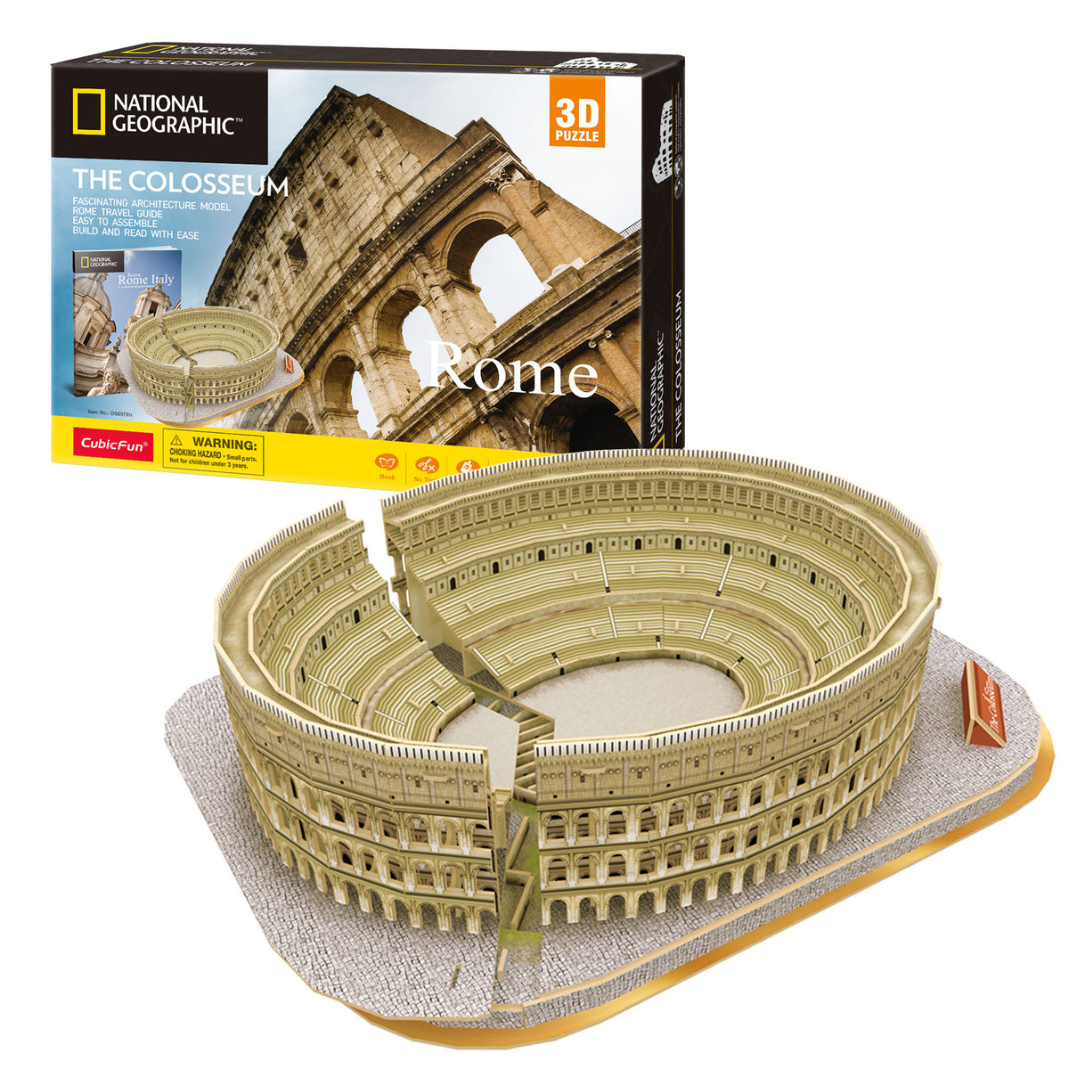 CubicFun The Colosseum 3D Puzzle CFDS0976 – box and built model