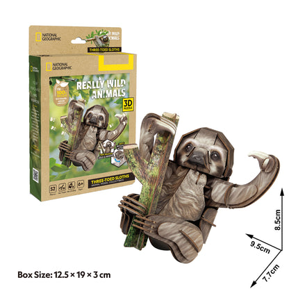 CubicFun Three-Toed Sloth 3D Puzzle CFDS1175 – built model view 4