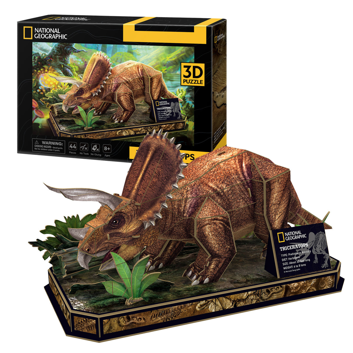 CubicFun Triceratops 3D Puzzle CFDS1052 – box and built model