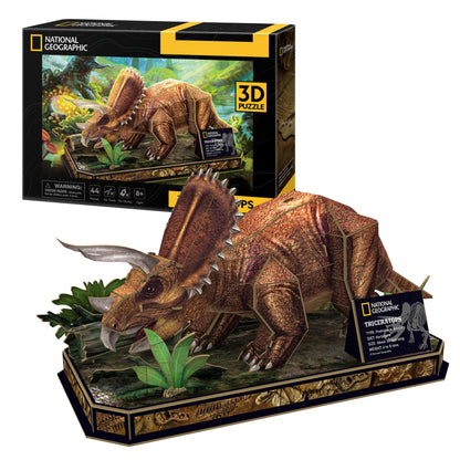 CubicFun Triceratops 3D Puzzle CFDS1052 – box and built model