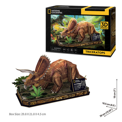 CubicFun Triceratops 3D Puzzle CFDS1052 – built model view 4