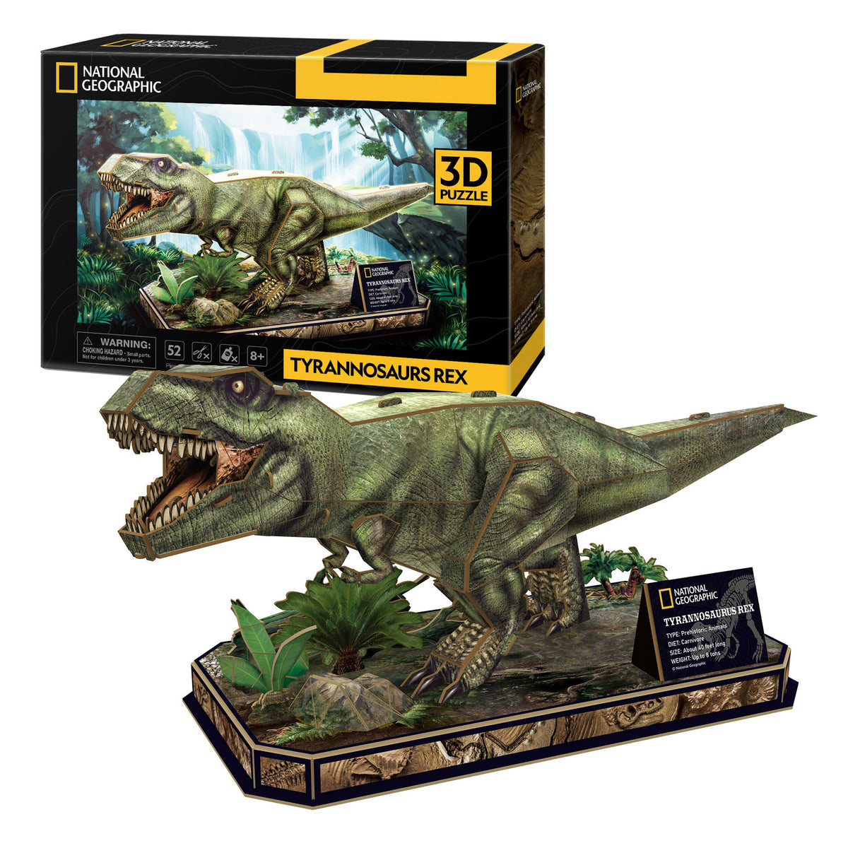 CubicFun Tyrannosaurus Rex 3D Puzzle CFDS1051 – box and built model