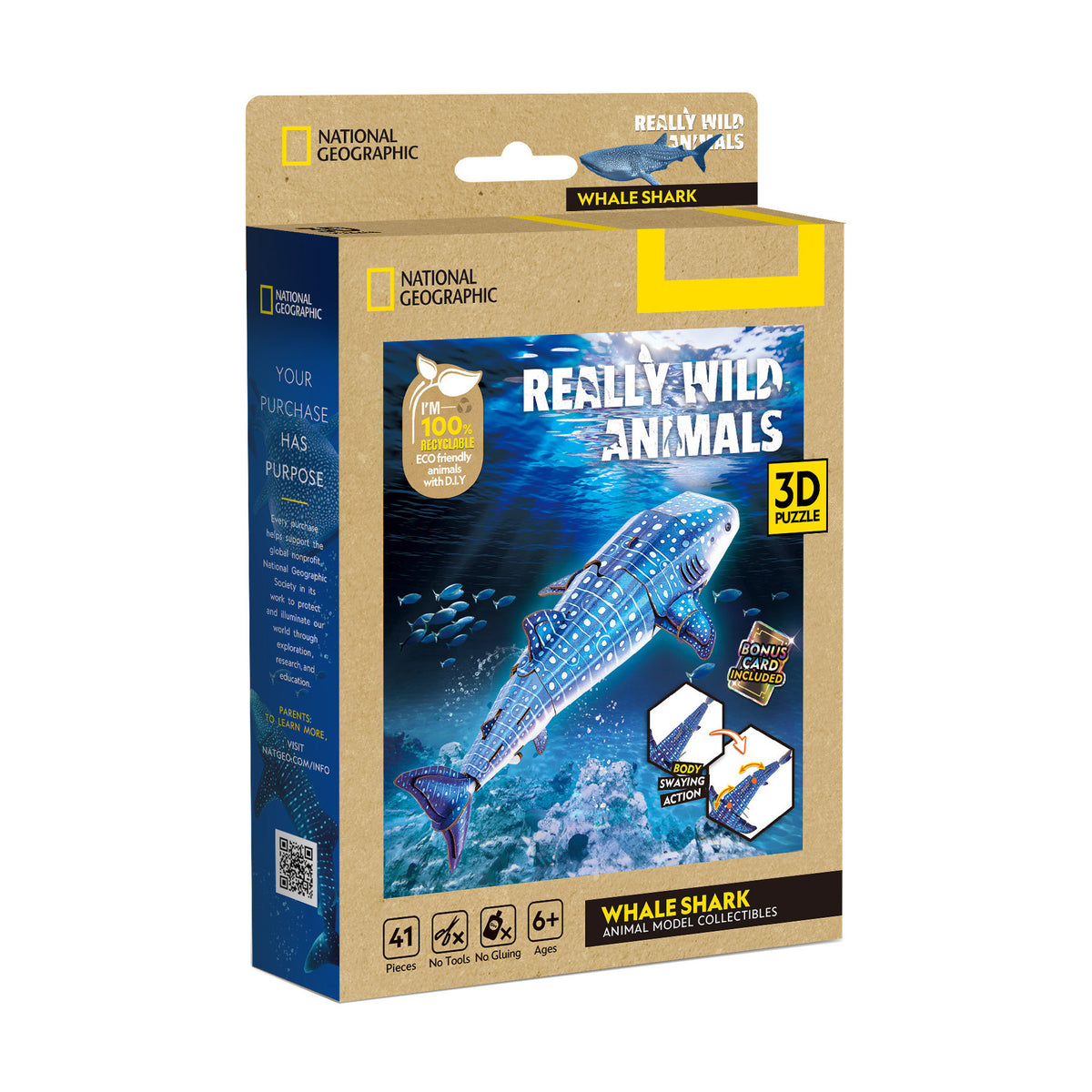CubicFun Whale Shark 3D Puzzle CFDS1189 – built model view 3