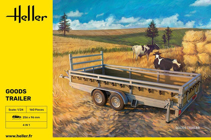 Heller 1/24 Goods Trailer Plastic Model Kit 80778