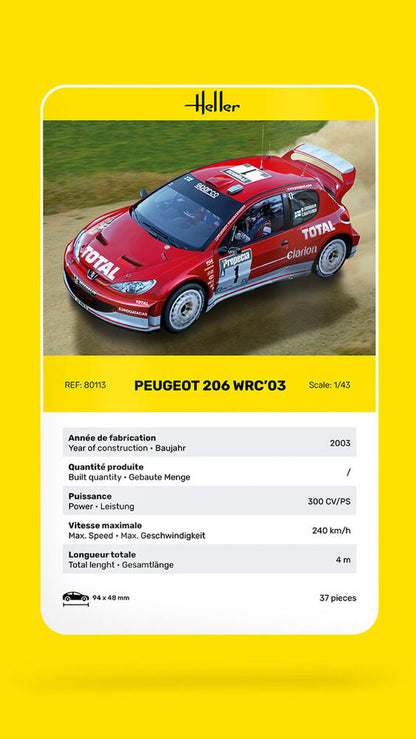 1/43 Heller - Peugeot 206 WRC 03 80113