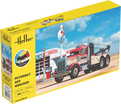 Heller STARTER KIT Peterbilt 359 Wrecker 1:43