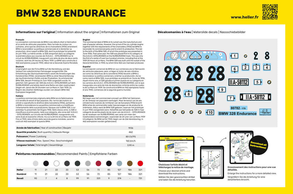 Heller STARTER KIT 328 Endurance 1:24