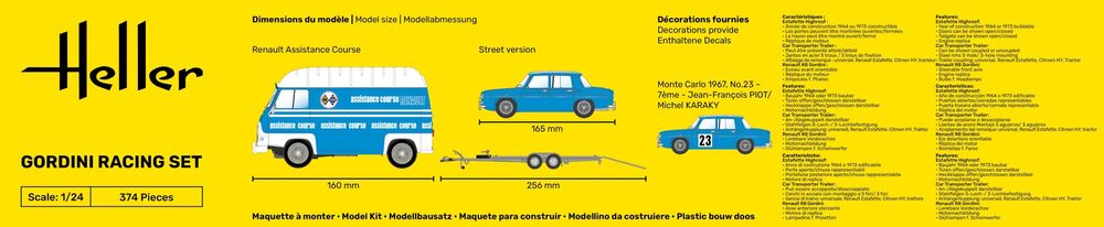 Heller 1/24 Gordini Racing Set Model Kit 50328