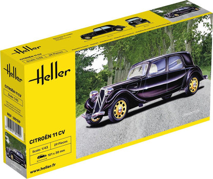 Heller 1/43 Citroen 11 CV Plastic Model Kit 80159