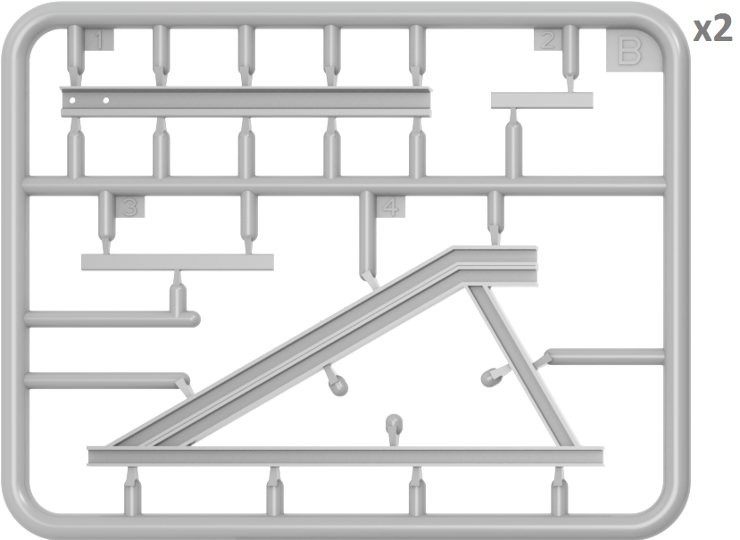 MiniArt 1/35 Accessories - Railway Track and Dead End European Gauge - 35568