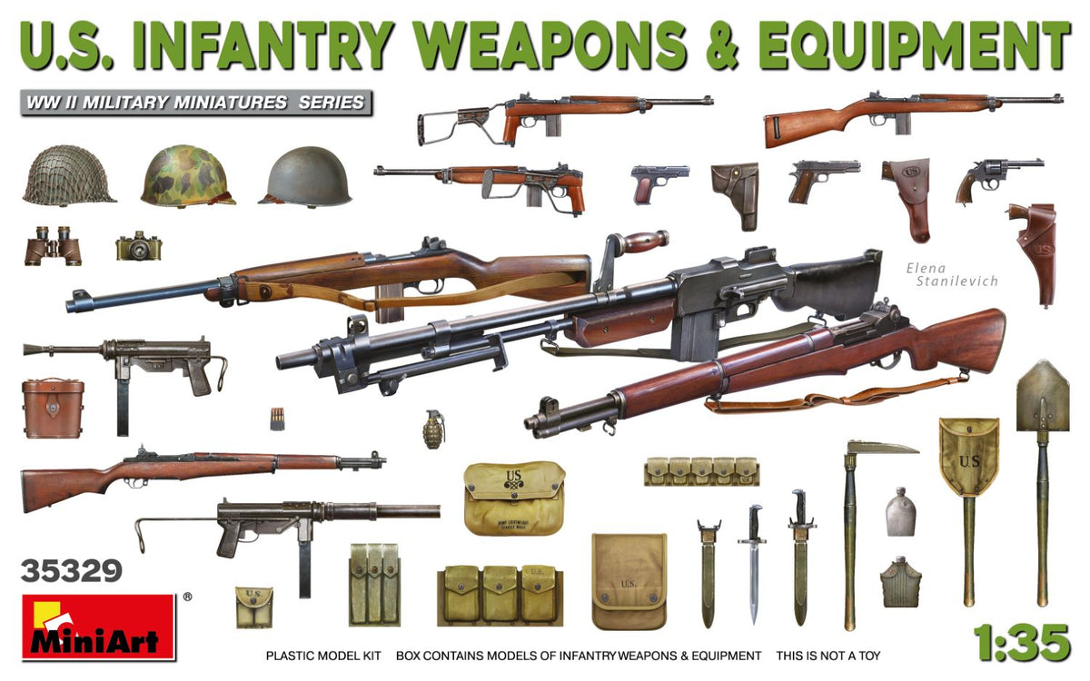 MiniArt U.S. Weapons and Equipment (Infantry) - 35329 box art