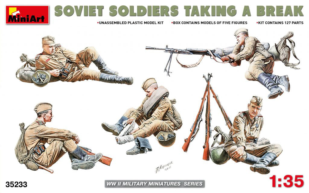 MiniArt Soviet Soldiers Taking a Break - 35233 box art