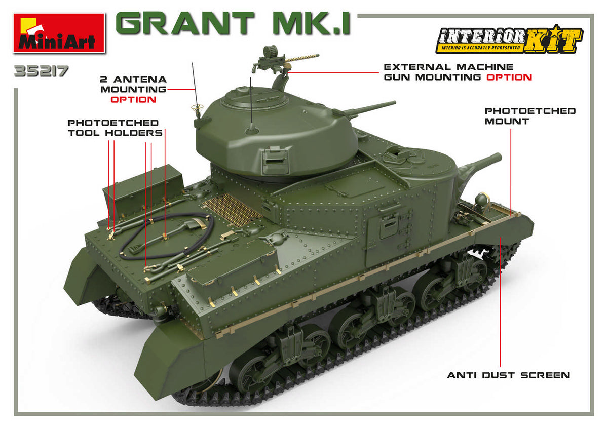 MiniArt 1/35 Military - Grant Mk. Interior Kit - 35217