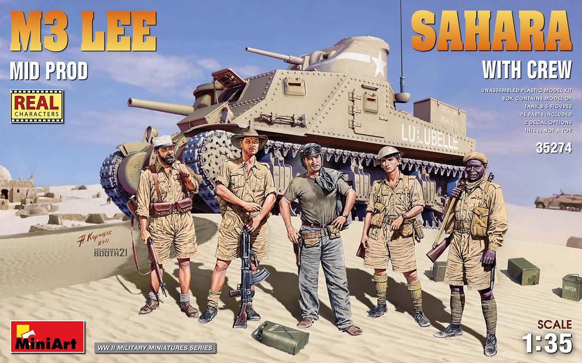 MiniArt M3 Lee Mid Prod. Sahara w/ Crew - 35274 box art
